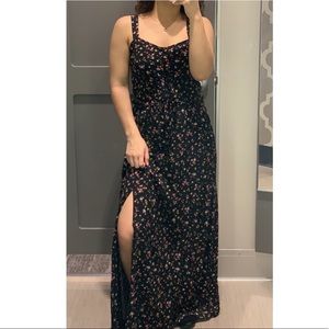 Floral Black Maxi Dress